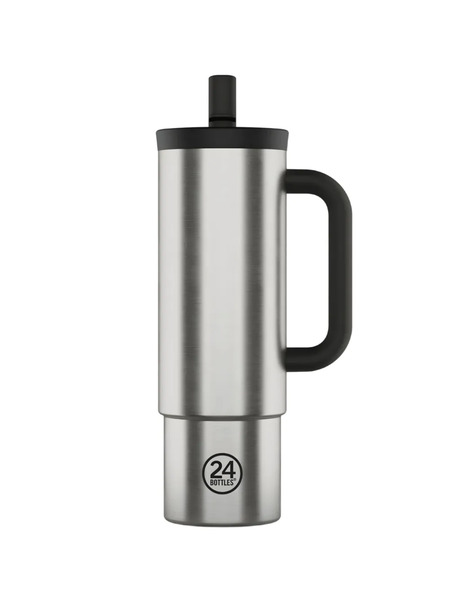  24bottles Brushed Handle Straw Cup (800ml) - Silver 