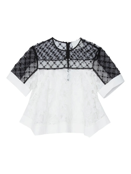  3.1 Phillip Lim Beaded Lace Top - White 