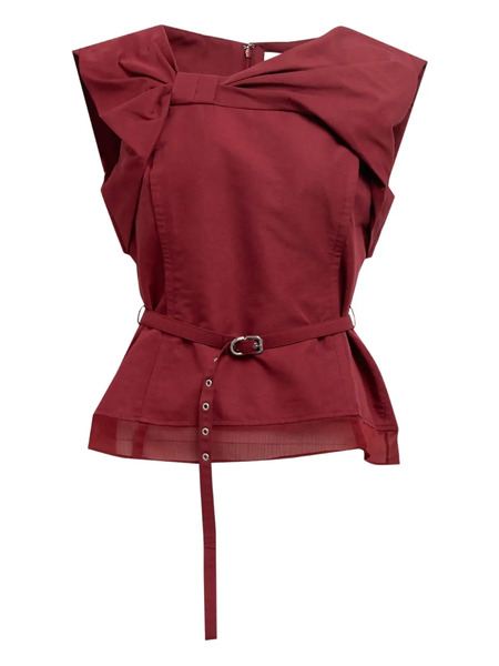  3.1 Phillip Lim Bow Belted Top - Red 