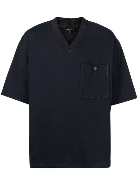  3.1 Phillip Lim Contrast-trim T-shirt - Blue 