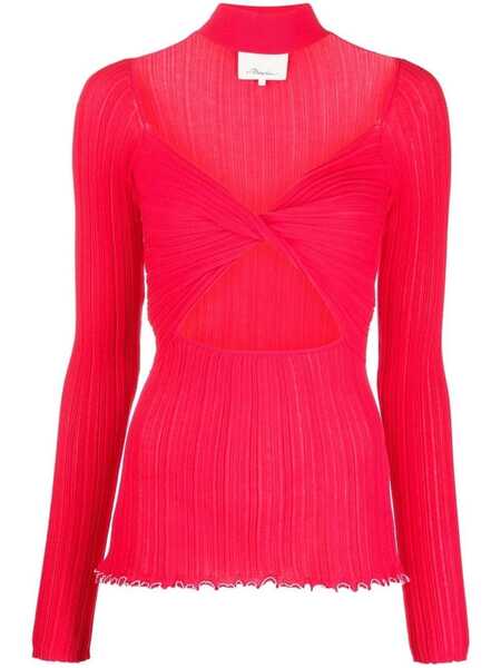  3.1 Phillip Lim Cut-out Knitted Top - Red 