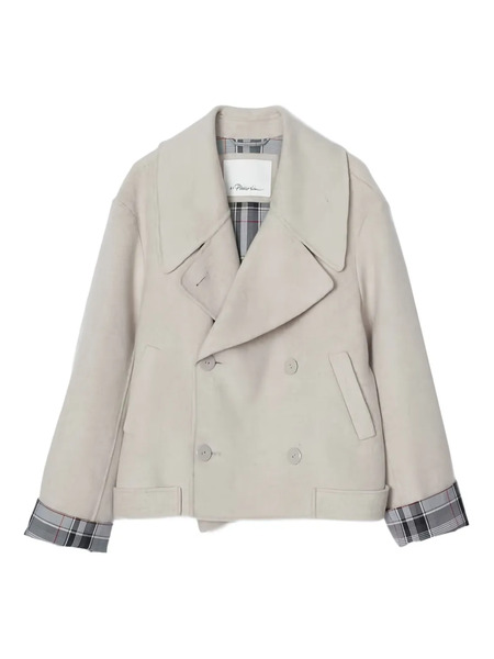  3.1 Phillip Lim Double-breasted Plaid-cuff Jacket - Neutrals 