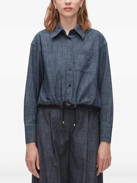  3.1 Phillip Lim Drawstring Long-sleeve Shirt - Blue 