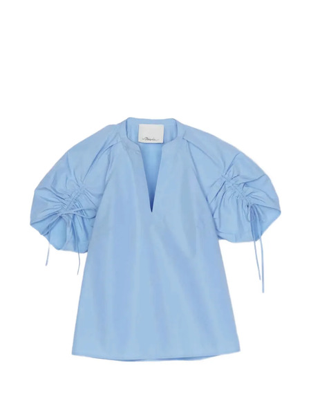  3.1 Phillip Lim Drawstring V-neck Top - Blue 
