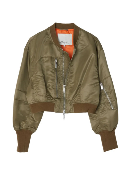  3.1 Phillip Lim Flight Zip Fastening Bomber Jacket - Green 