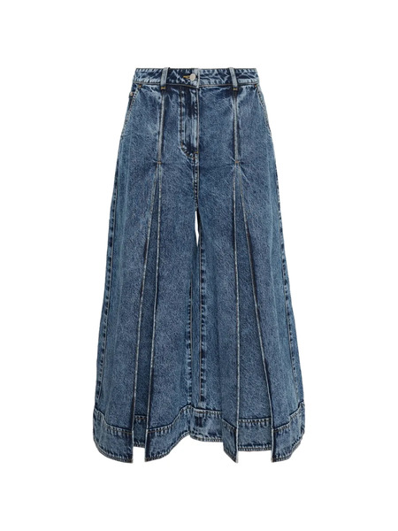  3.1 Phillip Lim Logo-patch Culotte Jeans - Blue 