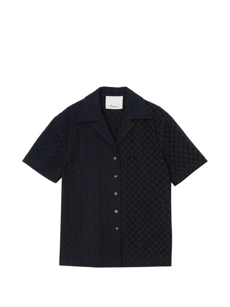  3.1 Phillip Lim Openwork Short-sleeved Shirt - Blue 