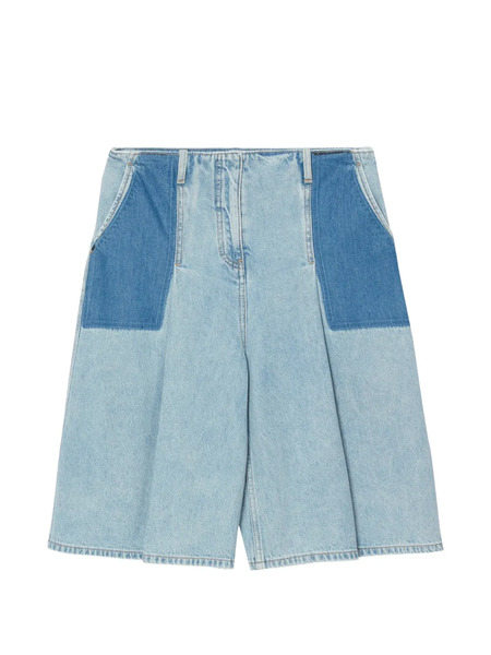  3.1 Phillip Lim Patchwork Pleat Shorts - Blue 