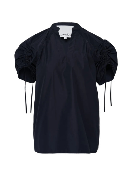  3.1 Phillip Lim Ruched V-neck Blouse - Blue 