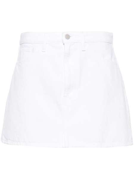  3x1 A-line Denim Miniskirt - White 