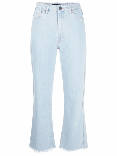  3x1 Emma Cropped Flared Jeans - Blue 