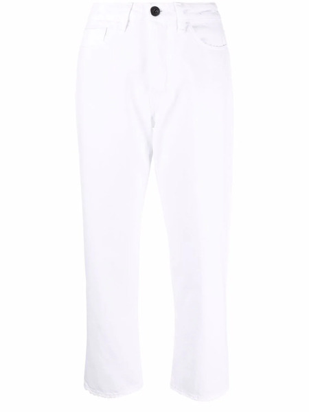  3x1 High-rise Cropped Jeans - White 