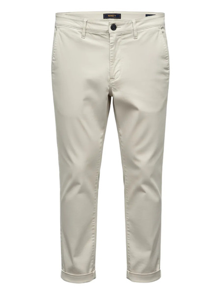  40 Weft Cuffed Straight-leg Trousers - Neutrals 