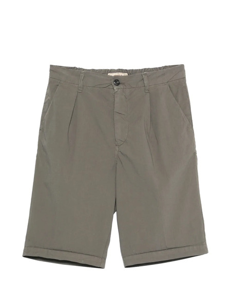  40 Weft Pleated-design Shorts - Green 