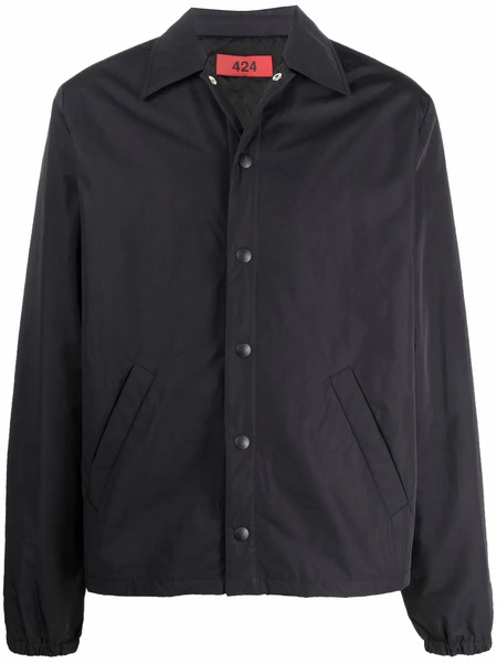  424 Button-down Shirt Jacket - Black 