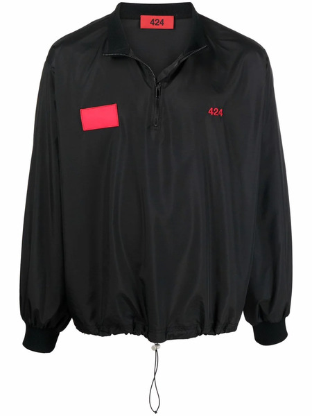  424 Logo-embroidered Windbreaker Jacket - Black 