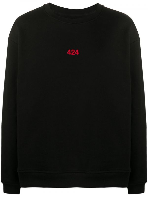  424 Logo-print Sweatshirt - Black 