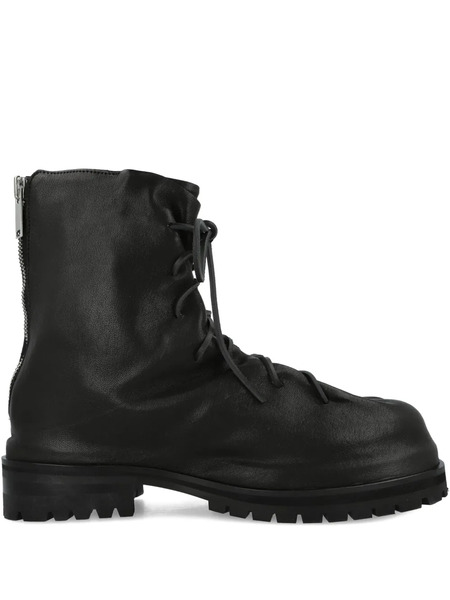  424 Marathon Laced Zip-up Boots - Black 