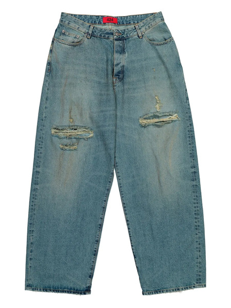  424 Ripped Big Daddy Jeans - Blue 