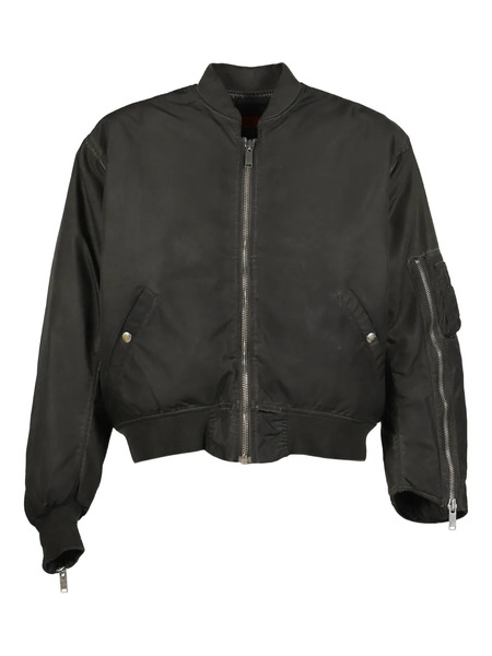  424 Zip-up Bomber Jacket - Black 