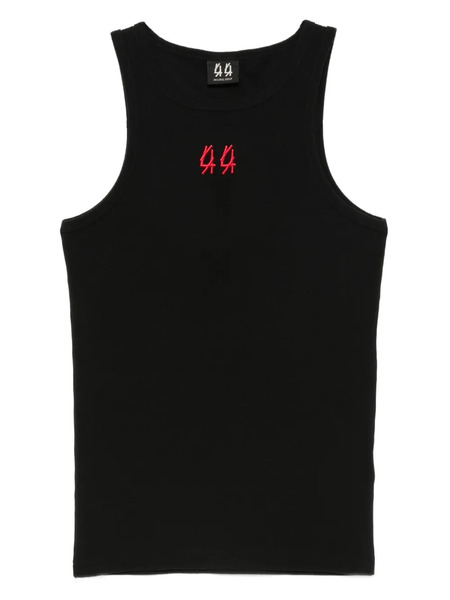  44 Label Group Embroidery Tank Top - Black 