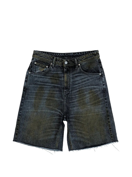  44 Label Group Frayed-hem Wide-leg Shorts - Black 