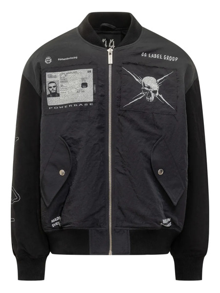  44 Label Group Logo-motif Bomber Jacket - Black 