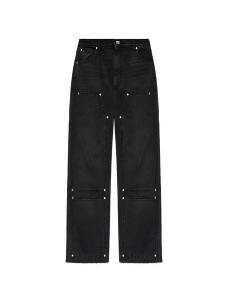  44 Label Group Panelled Riveted Trousers - Black 