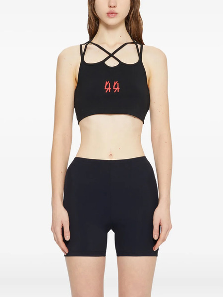  44 Label Group Strappy Jersey Top - Black 