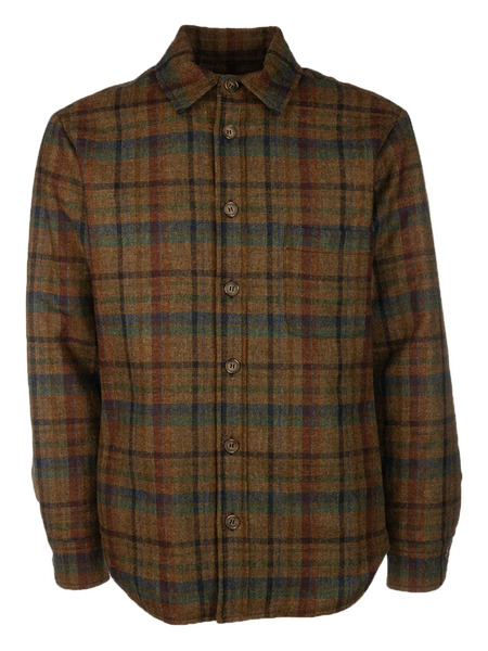 4ff Checked Wool Shirt - Neutrals 