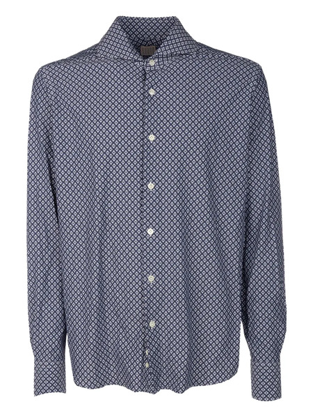  4ff Geometric-print Shirt - Blue 