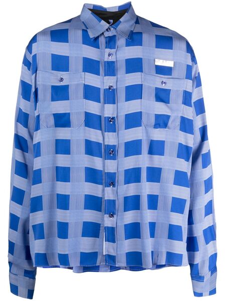  4sdesigns Plaid-check Pattern Shirt - Blue 