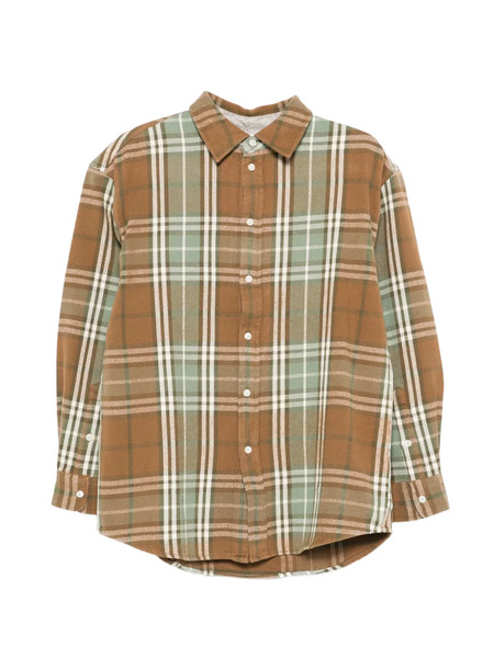  6397 Big Check Button-down Shirt - Brown 