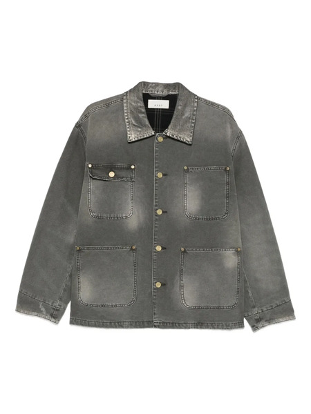  6397 Chore Coat Button Patch Pocket Jacket - Grey 