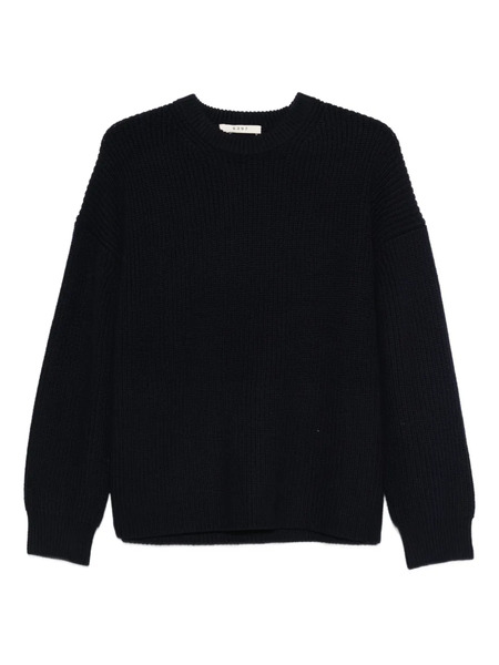  6397 Ribbed Crew-neck Sweater - Blue 