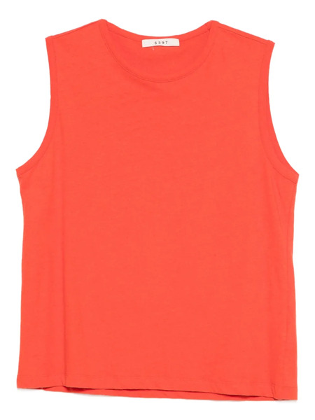  6397 Round-neck Sleeveless Top - Red 