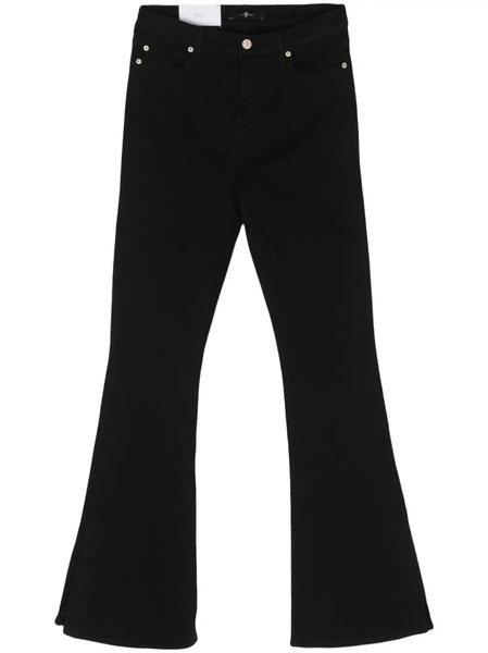  7 For All Mankind Ali High-rise Flared Jeans - Black 