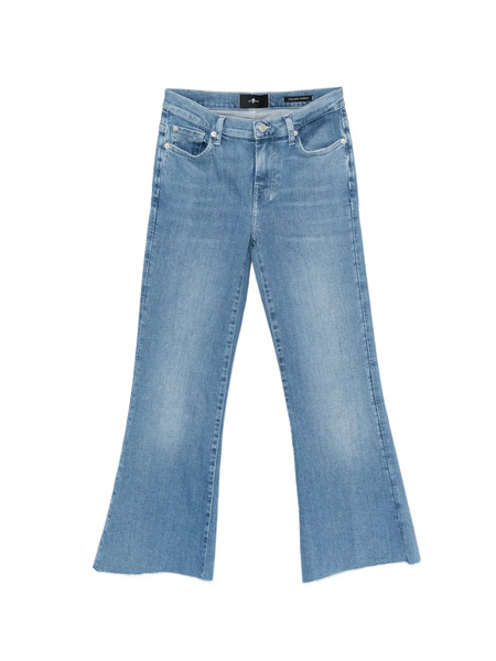  7 For All Mankind Cropped Flared Jeans - Blue 