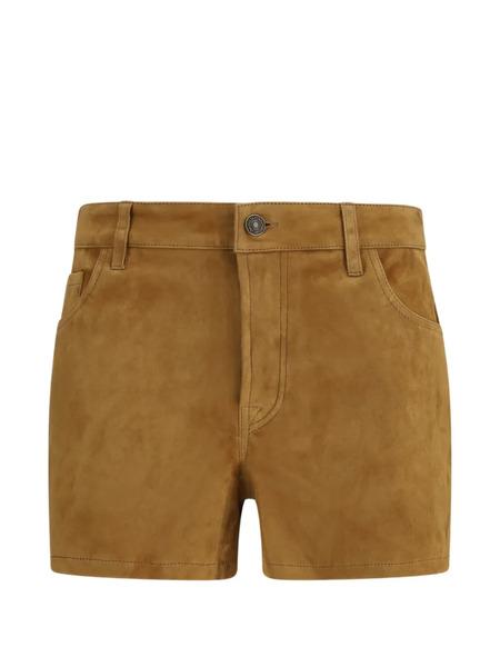  7 For All Mankind Five-pocket Leather Shorts - Brown 