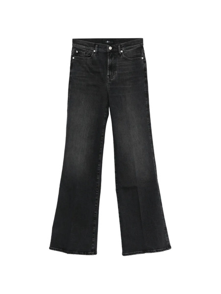  7 For All Mankind Flared Trousers - Black 