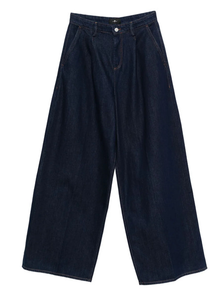 7 For All Mankind Franklin Pleated Jeans - Blue 