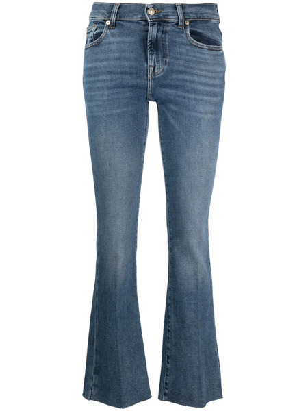  7 For All Mankind Logo-patch Bootcut Jeans - Blue 