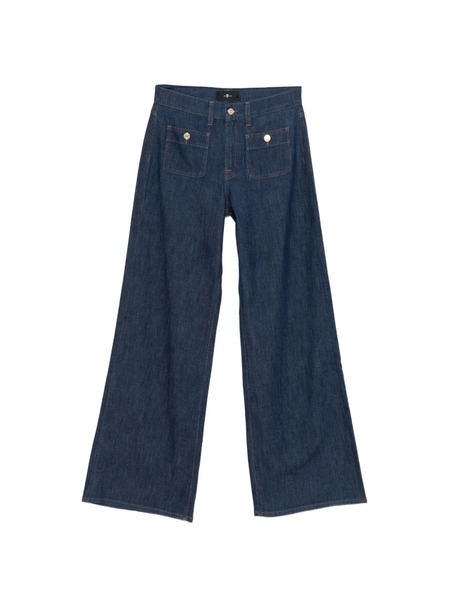  7 For All Mankind Lotta Patch Pocket Tailorless Jeans - Blue 
