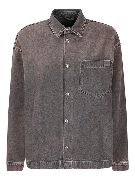  7 For All Mankind Patch-pocket Denim Shirt Jacket - Grey 