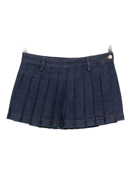  7 For All Mankind Pleated Mini Skirt - Blue 