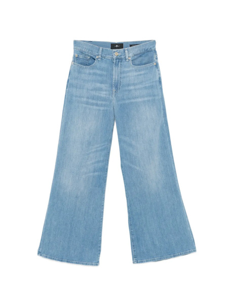  7 For All Mankind Wide-leg Denim Jeans - Blue 