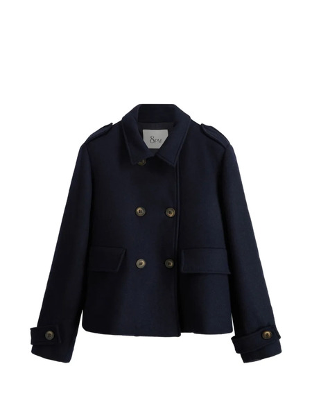  8pm Double-breasted Jacket - Blue 