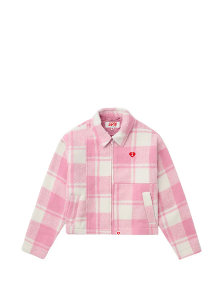  A Bathing Ape® Apee Check Zip Jacket - Pink 