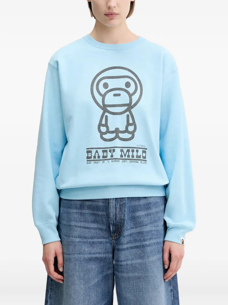  A Bathing Ape® Baby Milo Volume Crew-neck Sweatshirt - Blue 