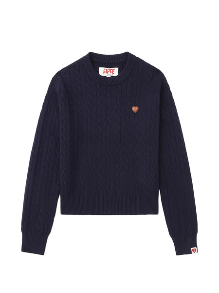  A Bathing Ape® Cable-knit Patch Sweater - Blue 